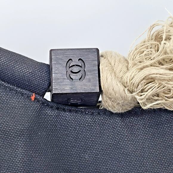 Vintage Chanel Clover Flower Double Rope Handle Fish Net Hand Bag Tote - Picture 13 of 16